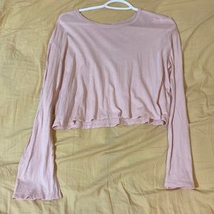 Garage crop long sleeve tee size M